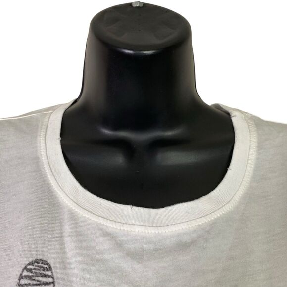 AG Adriano Goldschmied Tank Top Women Small White Graphic Tee Punk Rocker Casual - Picture 11 of 12